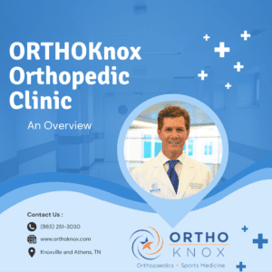A graphic with an orthopedic doctor on it.