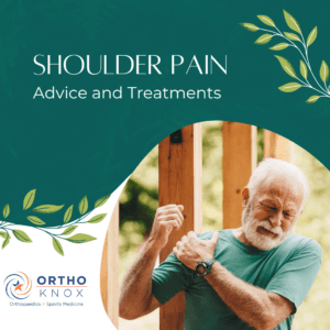 older man has shoulder pain