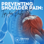 Preventing Shoulder Pain Graphic showing the shoulder muscle.